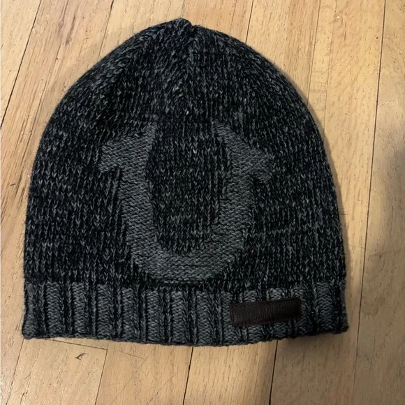 True Religion Accessories True Religion Mens Beanie Hat Gray